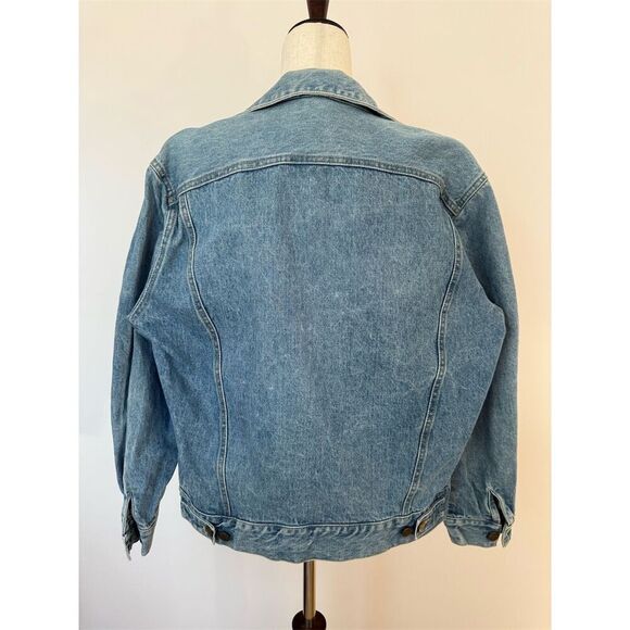 Vintage Guess Denim Trucker Jacket Unisex Blue 80s Casual Button-Up - Picture 2 of 7